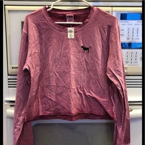 Victoria Secret PINK, Crew Campus Cropped Tee, M